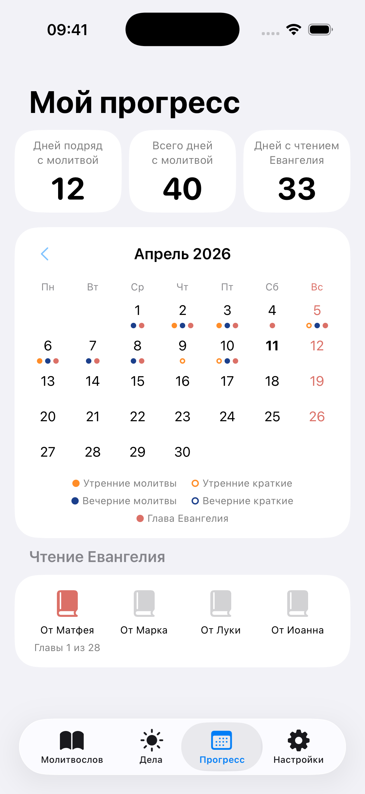 Текст молитвы